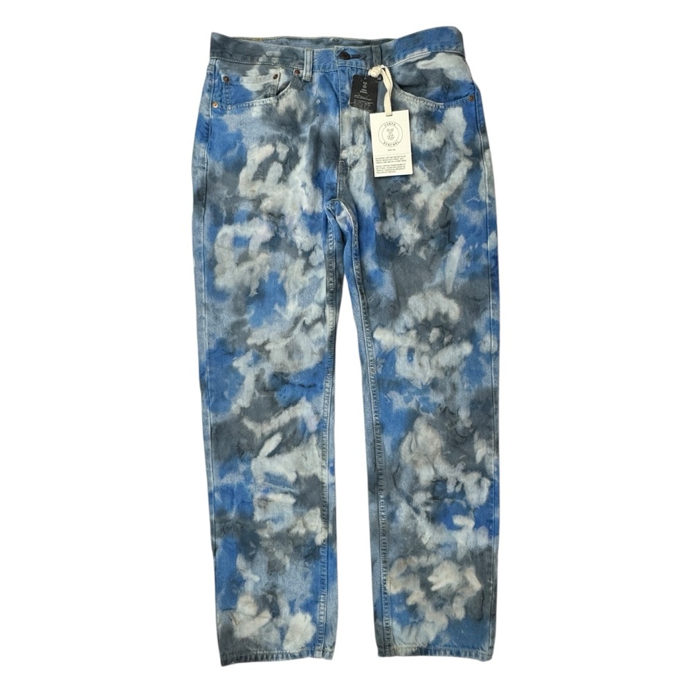 Urban Renewal Recycled Levi's 505 Bleach Tie-Dye Jean 34x32 (Actual 34x30) Denim